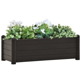 Garden Raised Bed PP Anthracite 39.4"x16.9"x13.8"