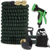 Expandable garden hose 100FT expandable water pipe, 3/4 inch universal joint, multifunctional nozzle, all day flexibility, no tangles