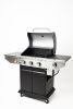 Propane Grill 3 Burner Barbecue Grill Stainless Steel Gas Grill with Side Burner and Thermometer for Outdoor BBQ;  Camping