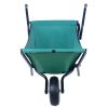 Collapsible Wheelbarrow 176 lbs Folding Yard Garden Wheelbarrow Foldable Lightweight Gardening Heavy Duty Oxford Cloth Green Lawn Cart for Grass, Leaf