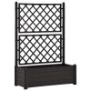 Garden Planter with Trellis 39.4"x16.9"x55.9" PP Anthracite