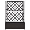 Garden Planter with Trellis 39.4"x16.9"x55.9" PP Anthracite