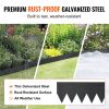 VEVOR Steel Landscape Edging, 3-pack Steel Garden Edging Borders, 40" L x 6" H Strips, Hammer-in Edging Border with 5 Clips